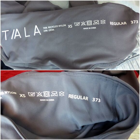 TALA SkinLuxe High Waisted Full Length Leggings Womens XS Reg Tornado Grey Zip - Picture 7 of 10